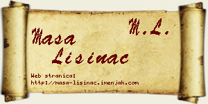 Maša Lisinac vizit kartica